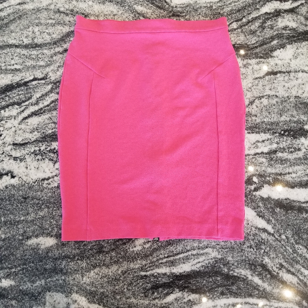 (8) TopShop Hot Pink Full Length Zipper Bodycon Fitted Pencil Party Barbiecore